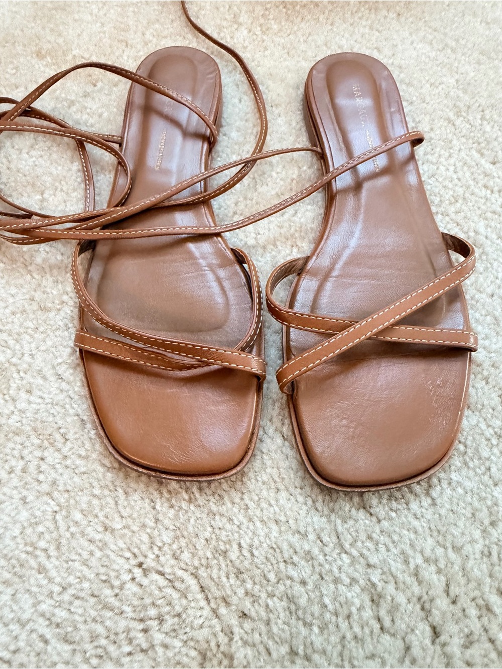 Margaux The Wrap Sandal in Nappa Saddle Size 39 - Picture 5 of 11